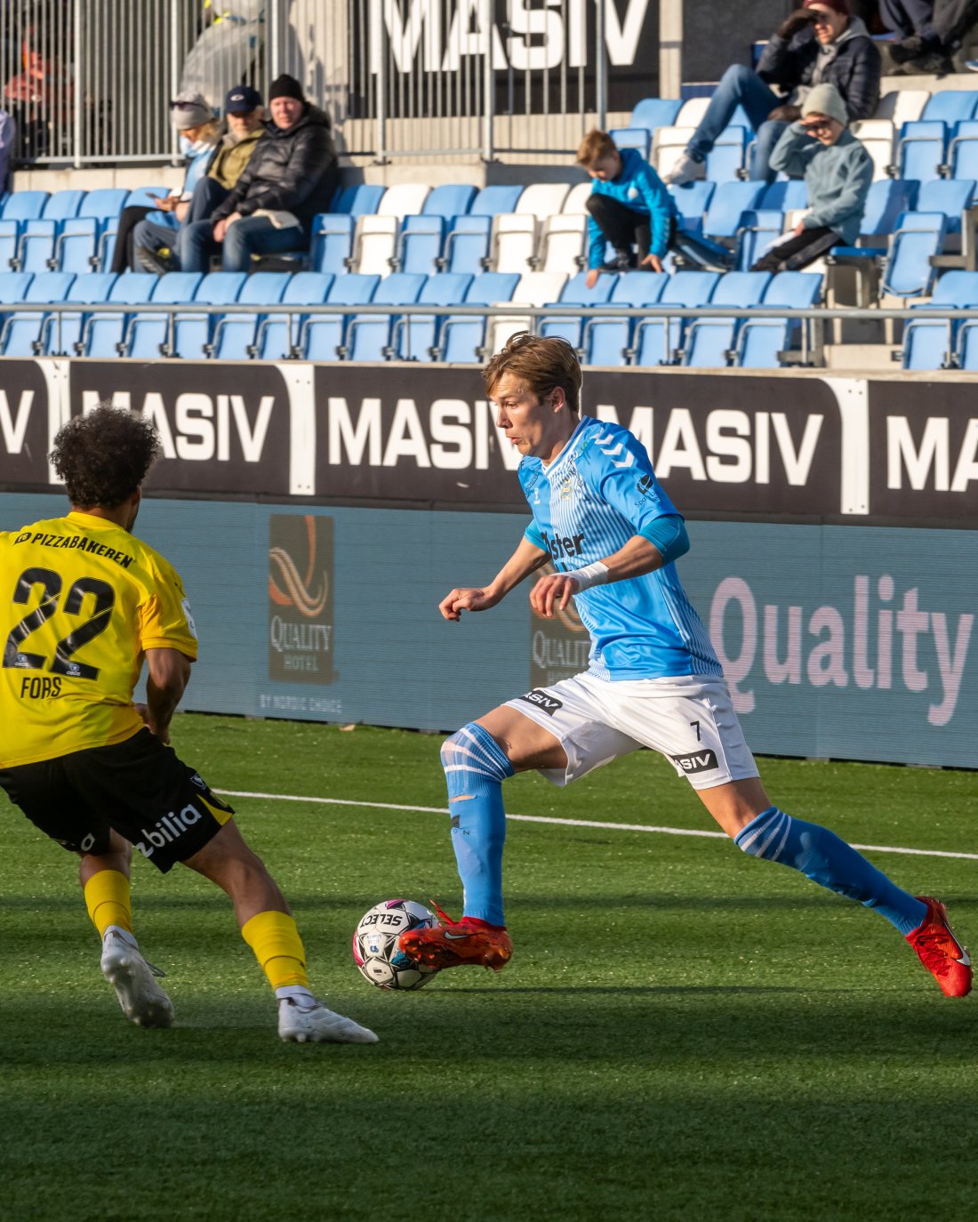 Markus Aanesland. Her i fint driv i hjemmeseieren mot Raufoss i april. (Foto: Nanco Hoogstad)